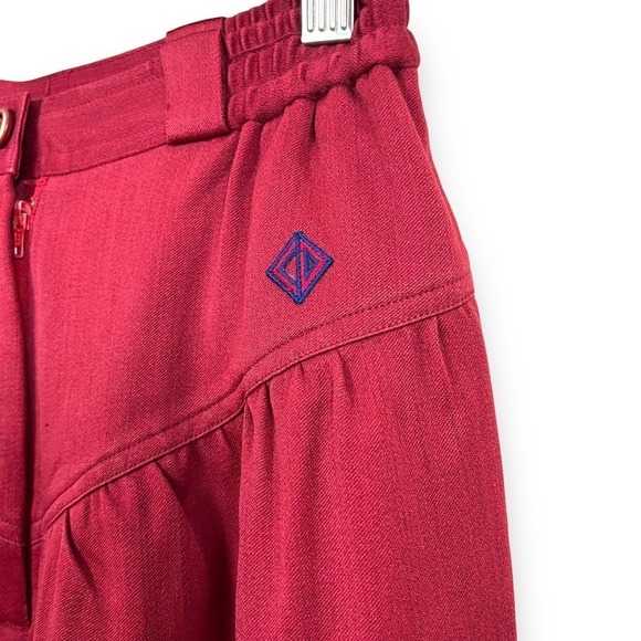 Christian Dior Sport Skirt Womens Small Red Scarlet Midi Wide Leg Culotte Shorts - Picture 5 of 15